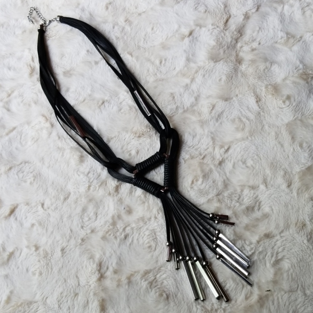 Stylish Black and Silver Necklace